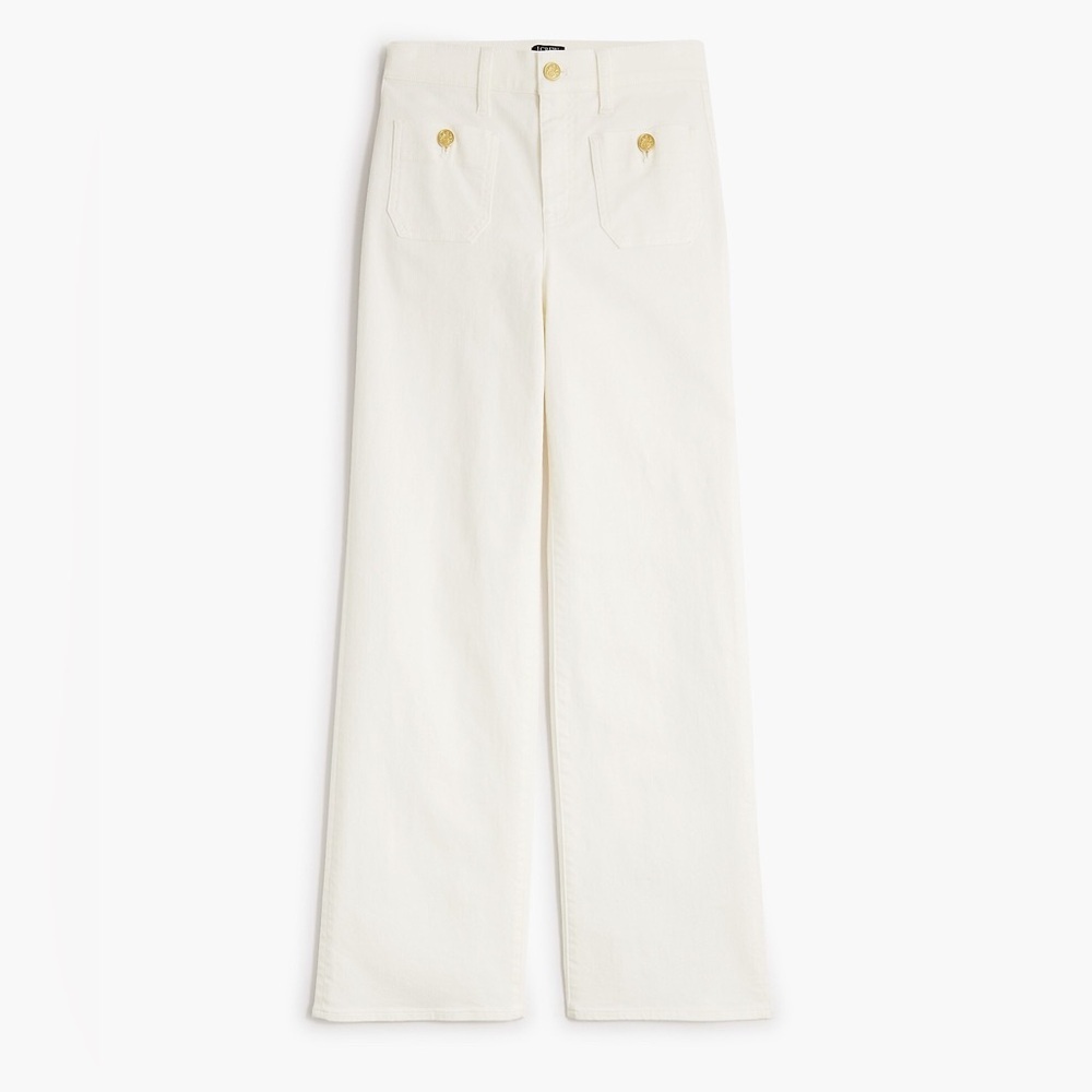 J.CREW White Tall slim wide-leg sailor jean in all-day stretch Size 32 Tall - Picture 5 of 5